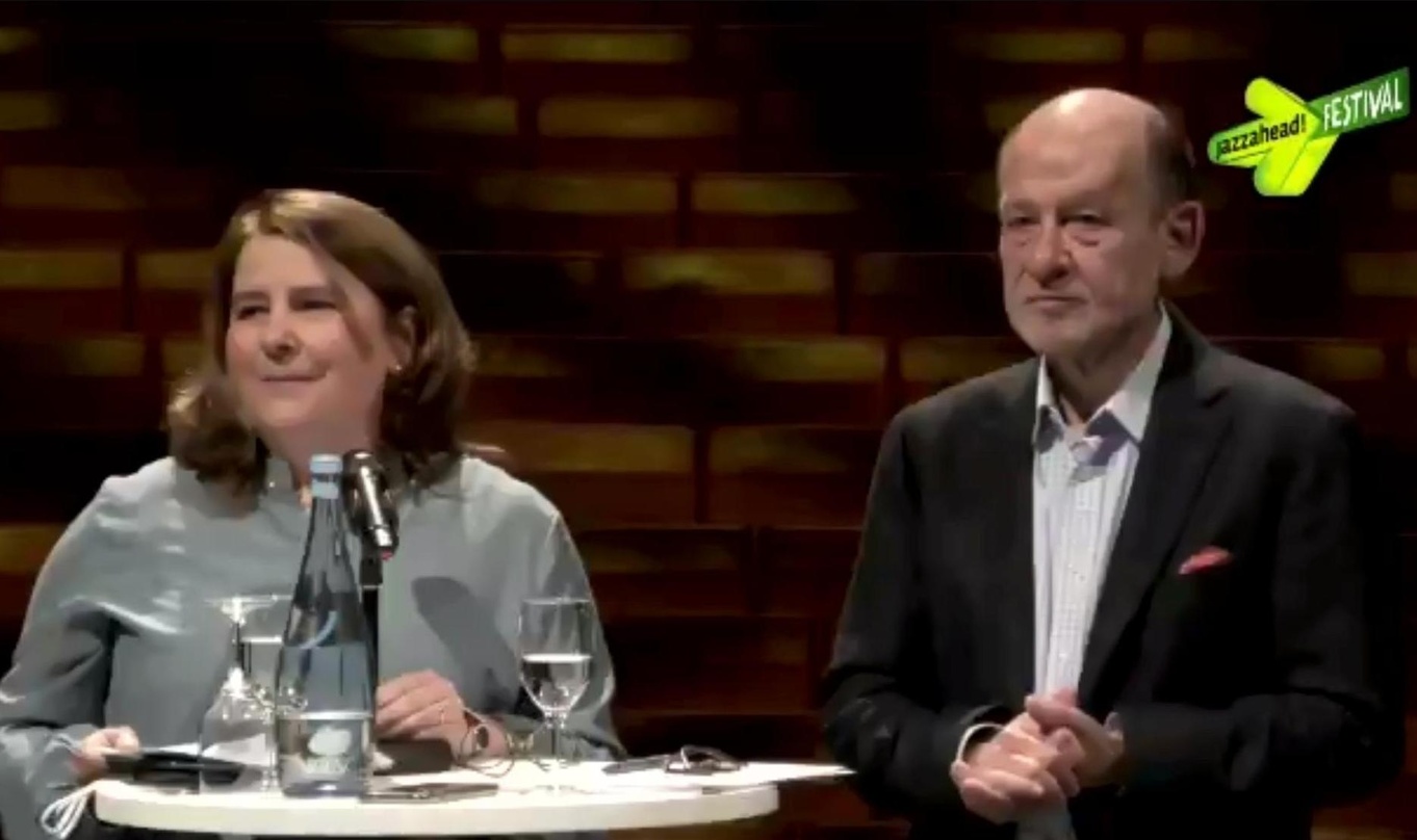 Stellten das Programm der jazzahead! vor: Sybille Kornitschky (Projektleiterin jazzahead! Festival) und Hans Peter Schneider (Geschäftsführer Messe Bremen & ÖVB Arena)