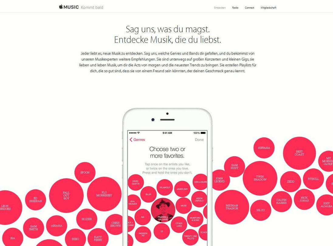 Bunte neue Welt: Laut Apple-Manager Eddy Cue sollen bereits elf Millionen Nutzer weltweit den Streamingdienst Apple Music testen
