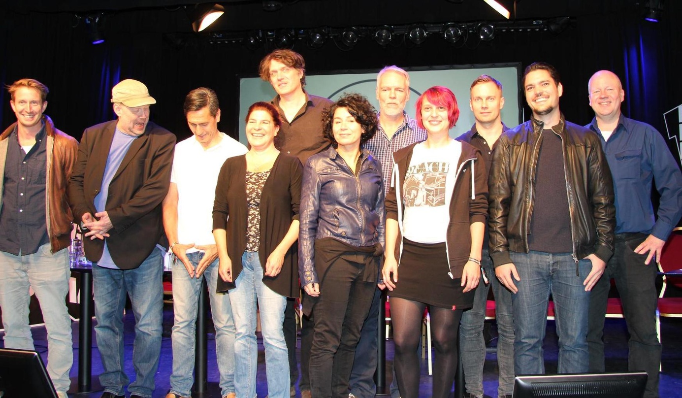 Trafen sich in Hamburg (von links): Fritz Krings, Matthias Botsch Böttcher, Mark Chung, Petra Deka, Frank Spilker, Andrea Rothaug, Christof Ellinghaus, Birte Wiemann, Ronny Krieger, Jorin ...