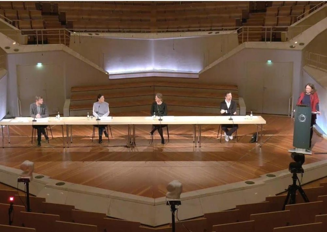 Stellten das Pilotprojekt vor (von links): Marko Hegner, Susanne Kunz, Andrea Zietschmann, Florian Kainzinger nud Elisabeth Hilsdorf (Berliner Philharmoniker)