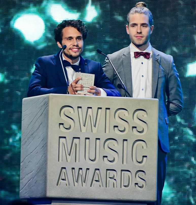 Mit drei Swiss Music Awards die Abräumer des Abends: Die Mundart-Rapper Lo & Leduc