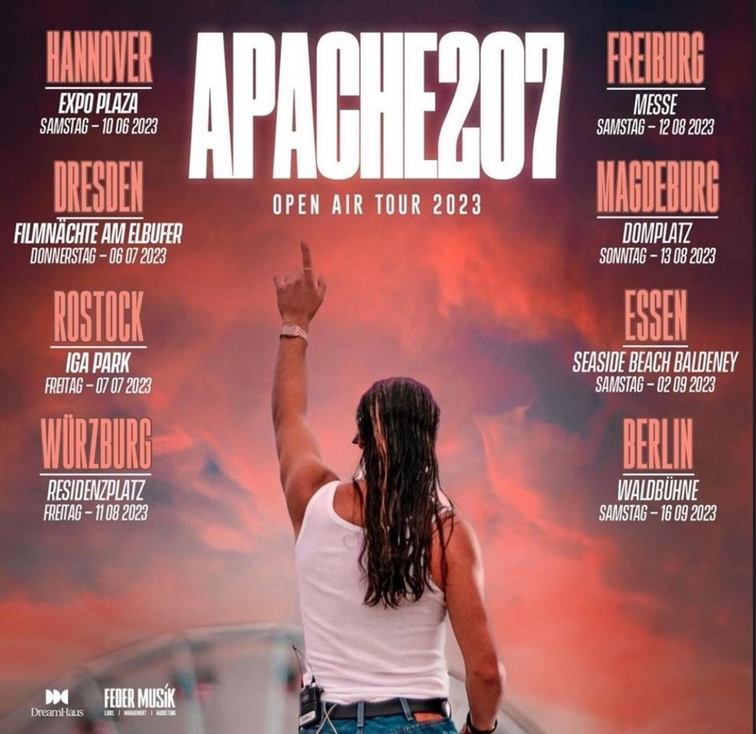 Im Sommer live in acht Städten zu sehen: Apache 207