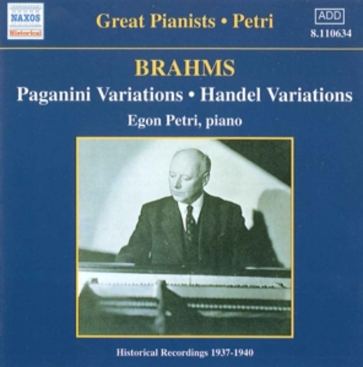 Egon Petri – Paganini Variations/Handel Variations