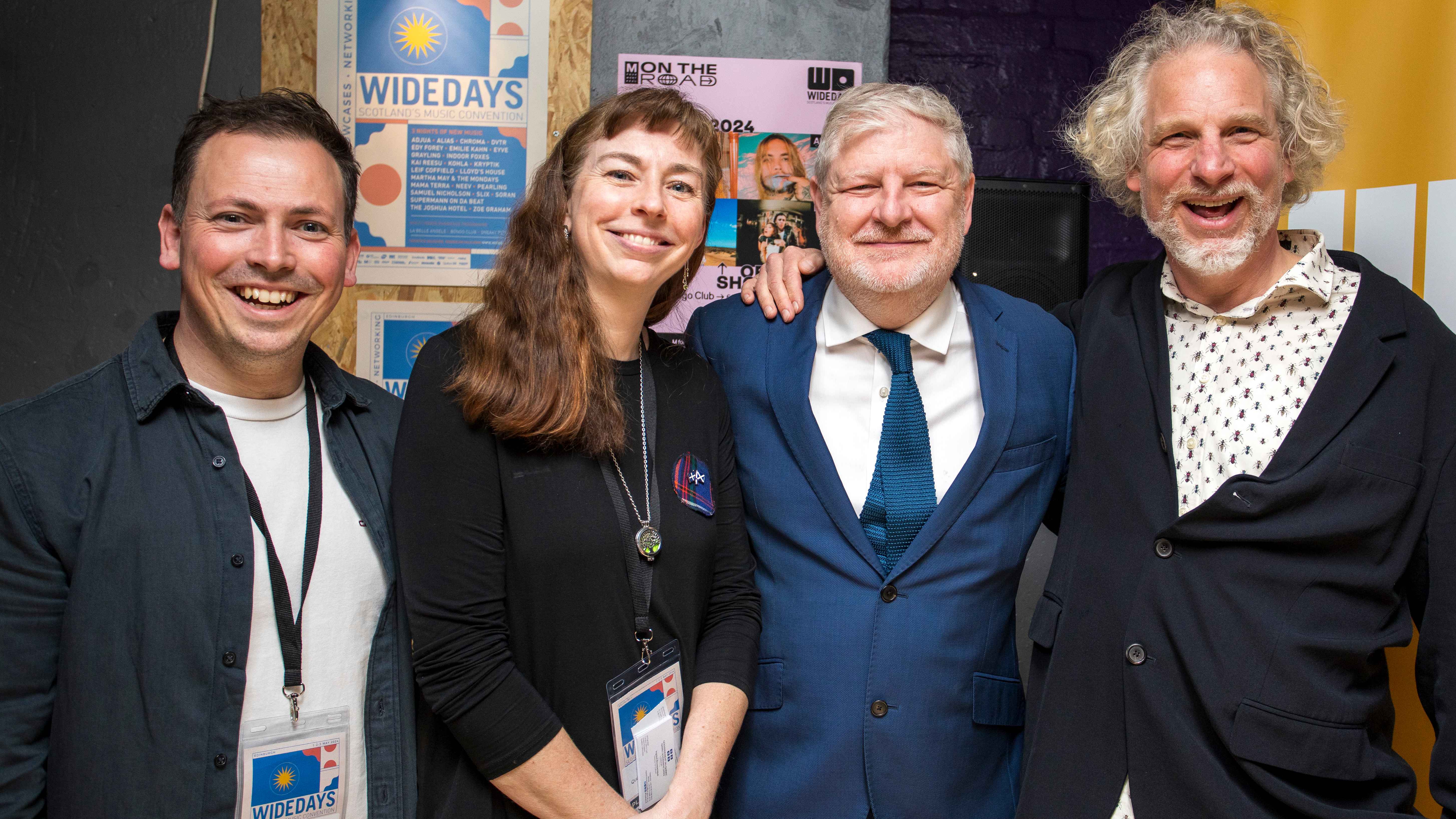Trafen sich in Edinburgh (von links): Michael Lambert (Wide Days), Ingried Boussaroque (Director for Culture UK, Ireland & Nordic Countries vom Quebec Government Office in London) sowie di...