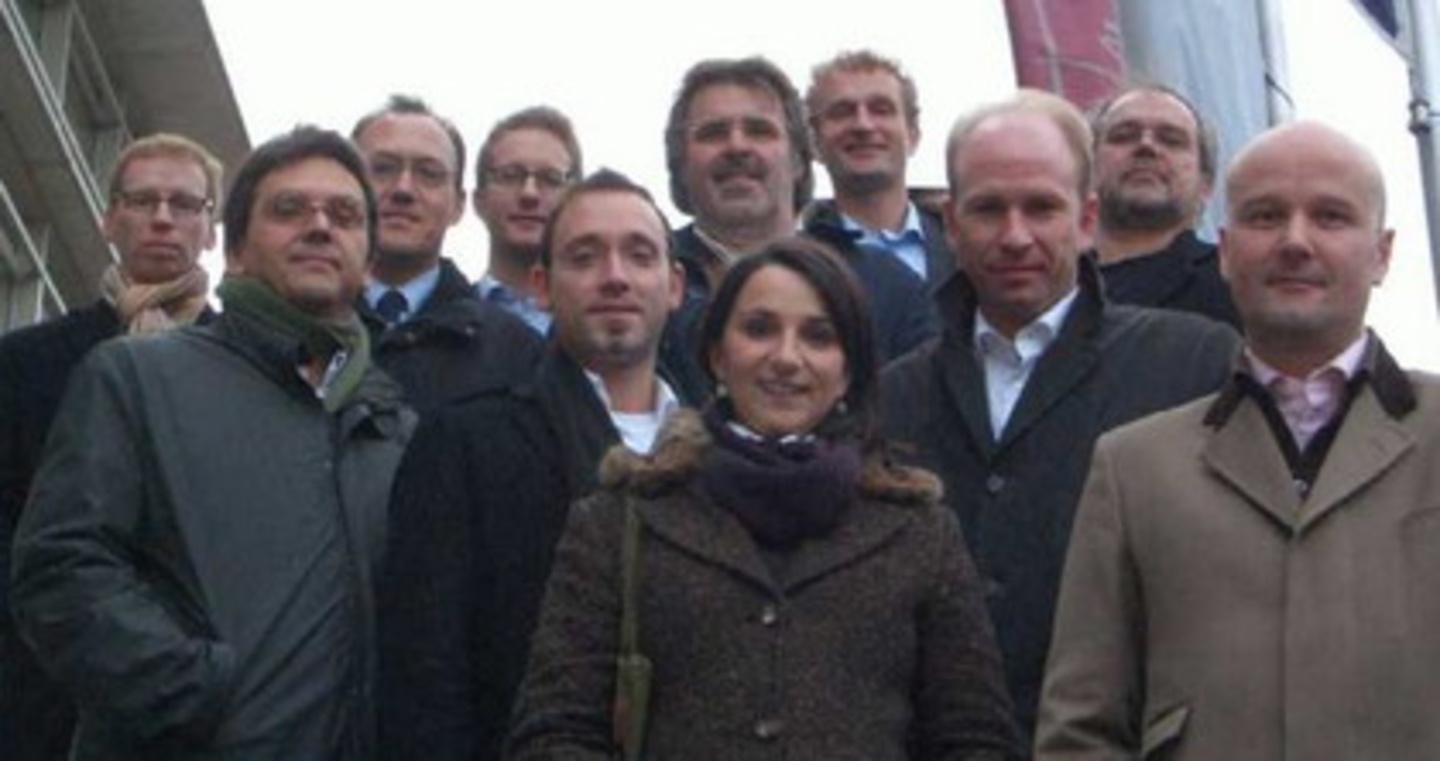 30 Prozent Marktanteil: edel und seine Hörbuch-Labelmacher||30 Prozent Marktanteil (v. l.): Dirk Mahlstedt (edel), Tom Erben (DAV), Ulrich Richter (Diogenes), Timo Steinberg (edel), Stepha...