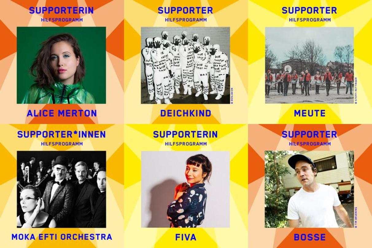 Solidarisch: Unterstützer des Hilfsprogramms der Initiative Musik