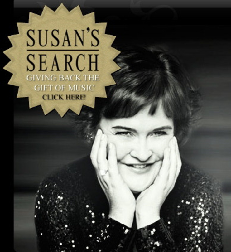 Geht jetzt selbst auf Talentsuche: Susan Boyle (Foto: Screenshot www.susanboylemusic.com)
