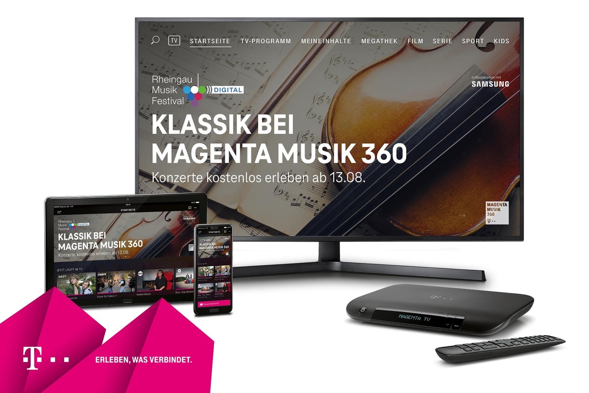 Startet in diesen Tagen: das digitale Klassik-Sommerkonzertangebot von Telekom und Rheingau Musik Festival