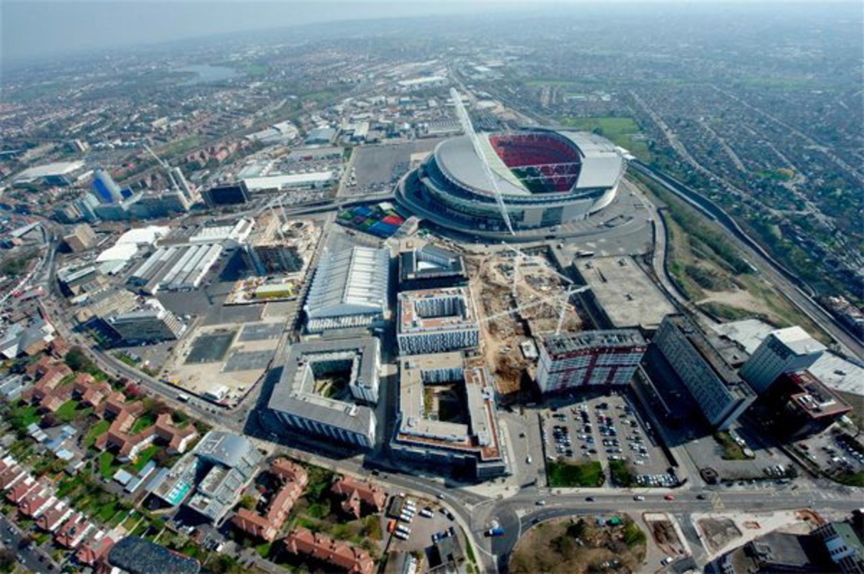 Soll auch künftig noch von Live Nation bespielt, aber nicht mehr betreut werden: Die Wembley Arena in der sogenannten Wembley City