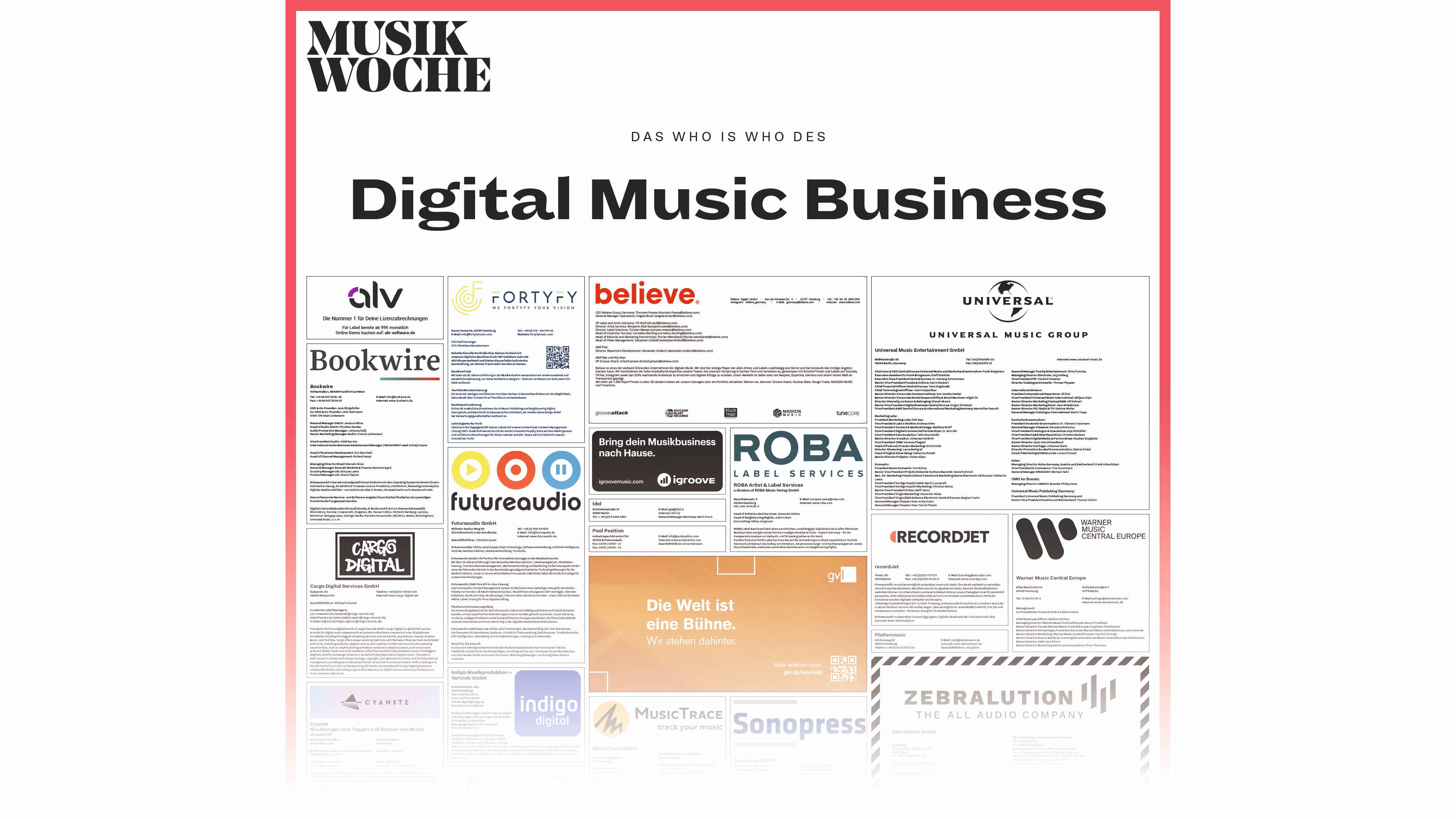 Das "Who Is Who des Digital Music Business" aus dem vergangenen Jahr.