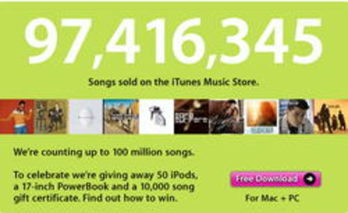 Hier läuft der Countdown zur Million: der iTunes-Ticker