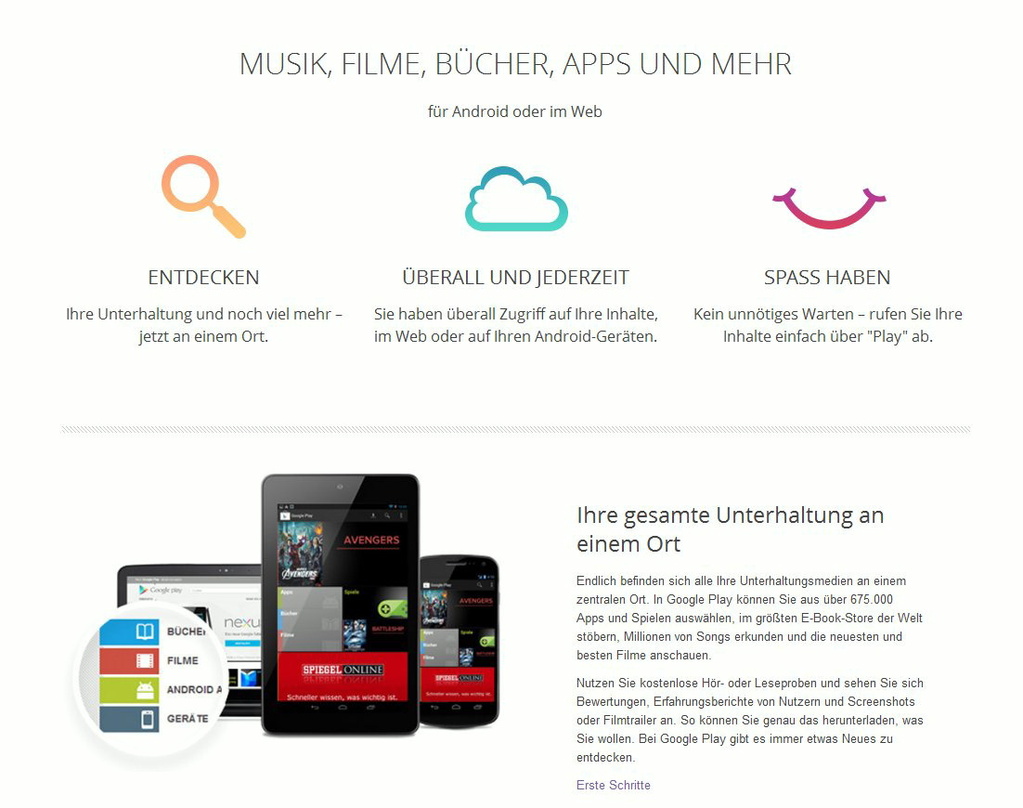 Muss in der cloud-basierten Schließfach bei Parlophone-Acts auf "Scan And Match" verzichten: der Play-Store aus dem Hause Google