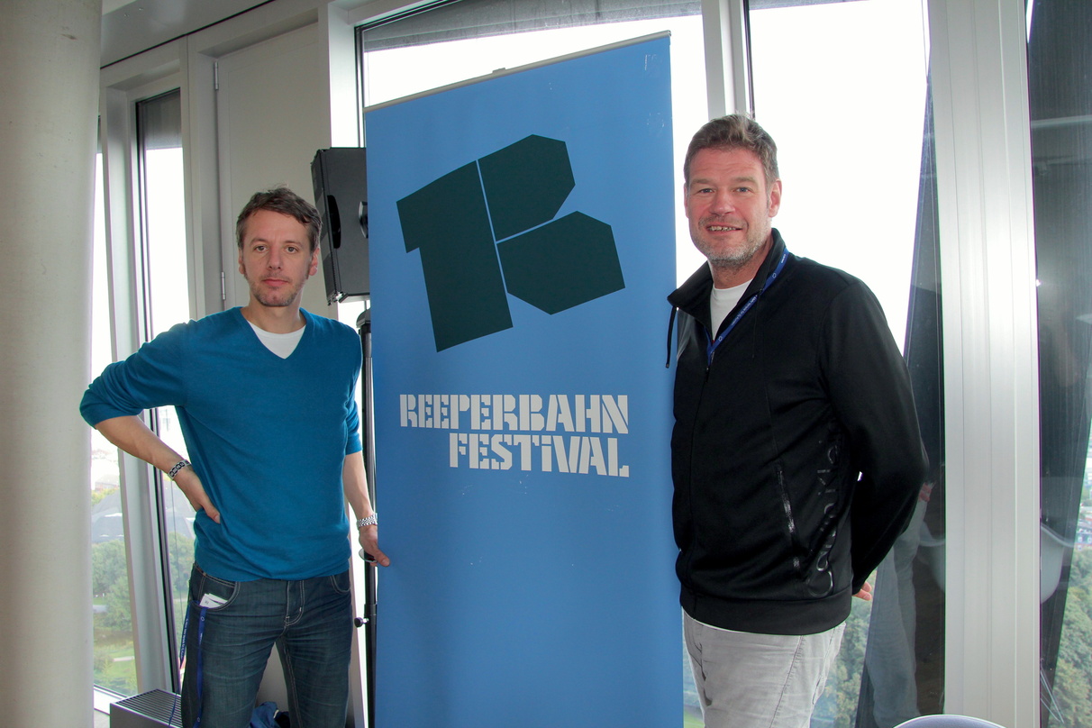 Ziehen das Reeperbahn Festival 2014 um eine Woche vor: Detlef Schwarte (links) und Alexander Schulz