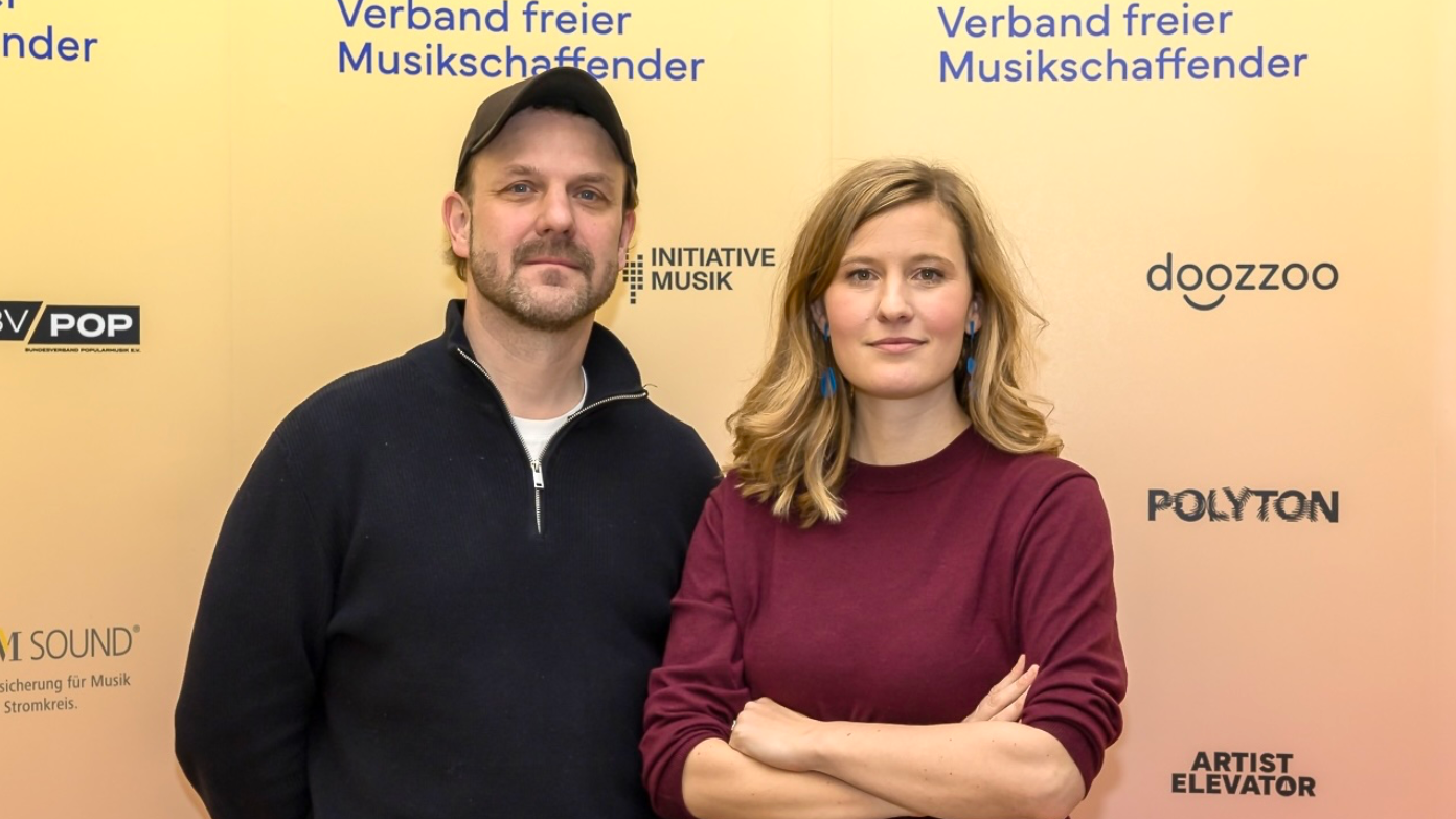 Leiten die Geschäfte beim Pro-Musik-Verband der freien Musikschaffender künftig gemeinsam: Mario Graute und Ella Rohwer.