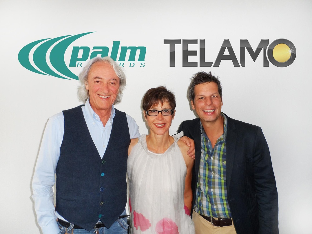 Neue Partner (von links): Eddy Bachinger, Beate Wagner (beide Palm Records & Songs) und Telamo-Chef Ken Otremba