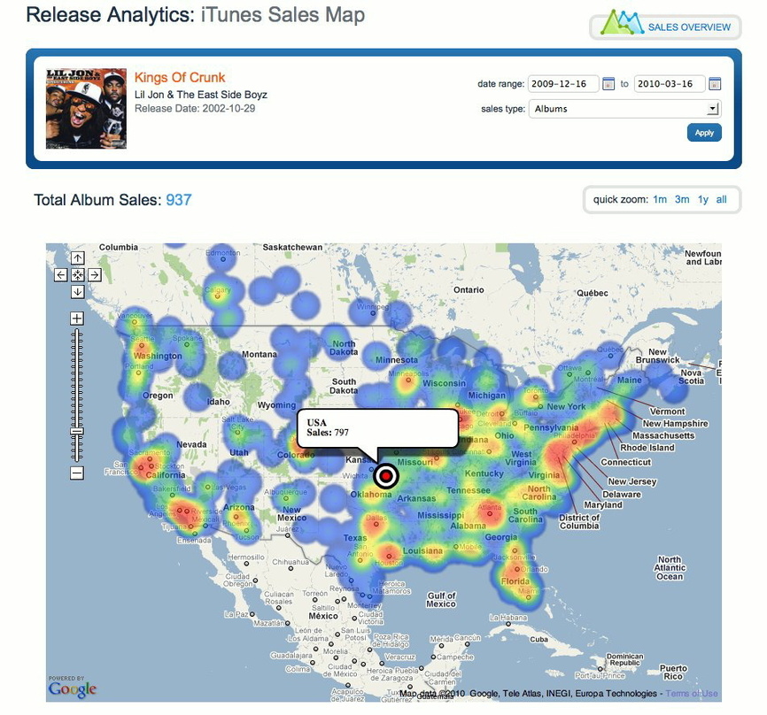 Wo steht man auf Crunk? Die Heat Map soll es weisen