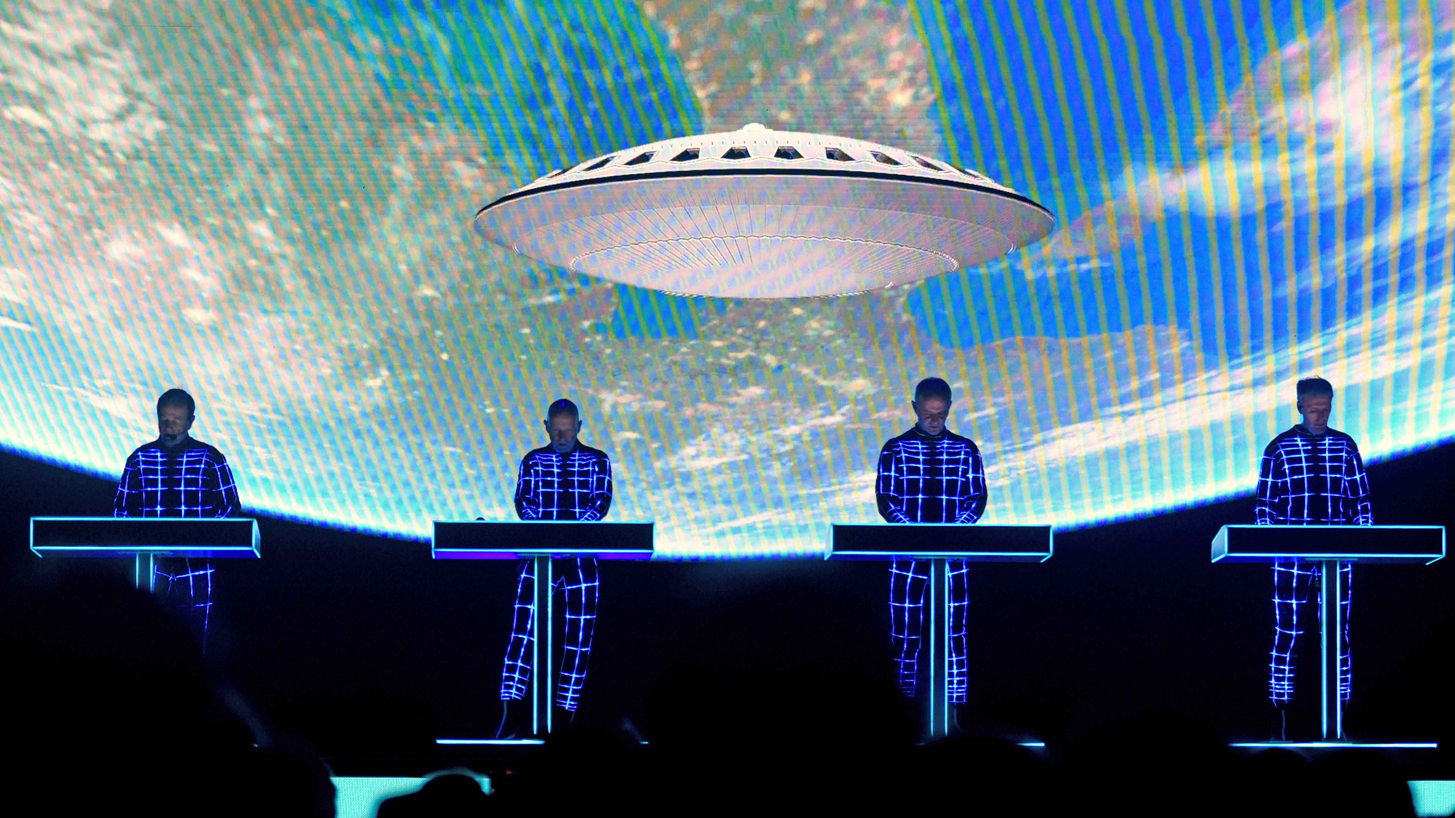 Bei ihrem Konzert am 29. Juli 2023 in Barcelona: Kraftwerk.