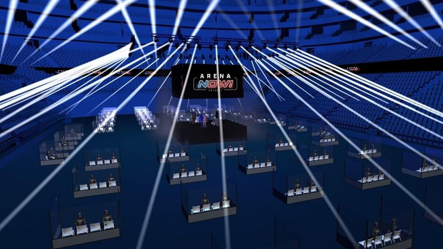 In diesem Szenario sollen ab dem 20. Juni wieder Shows stattfinden: der Innenraum der Lanxess Arena