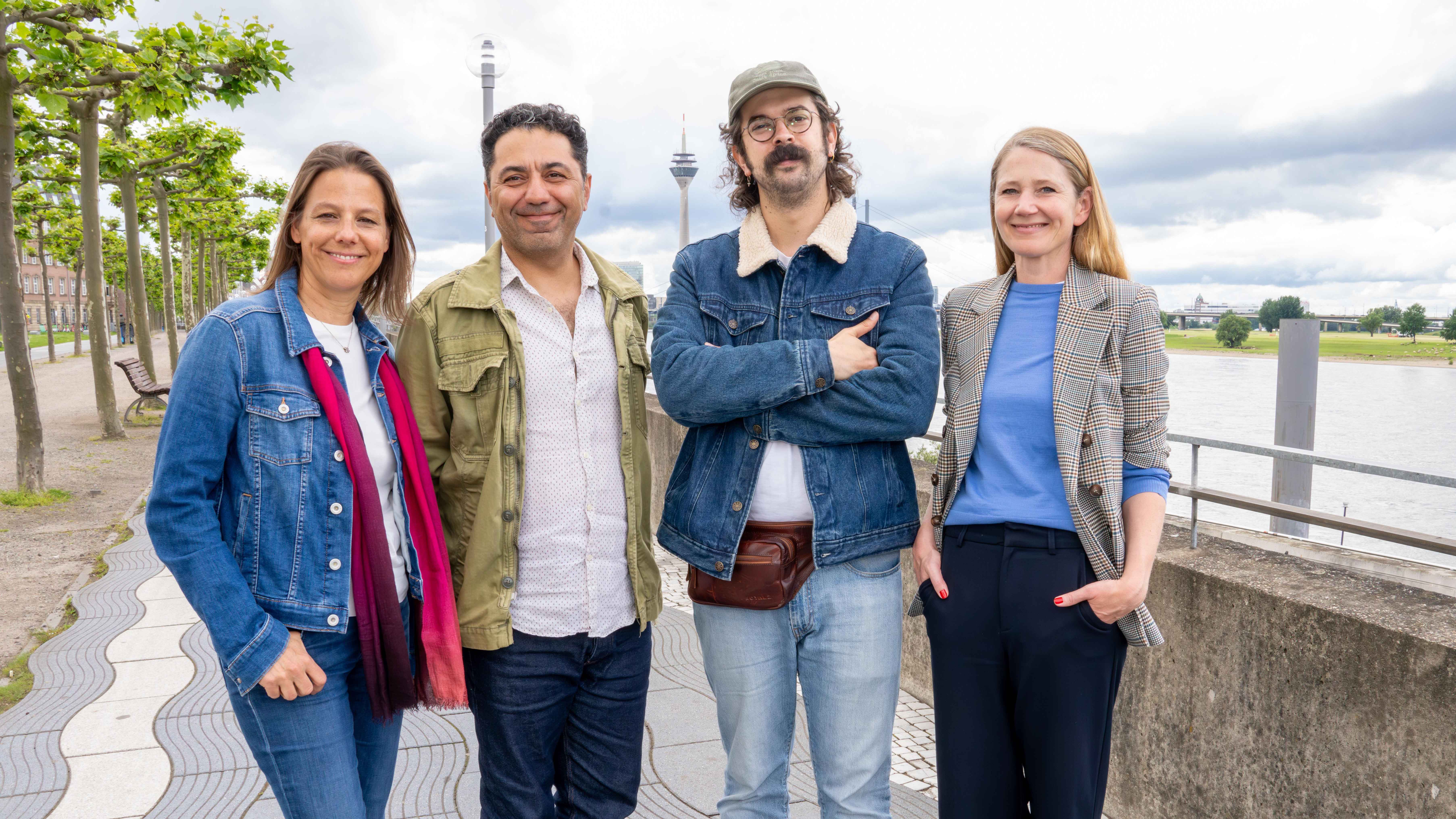 Möchten mit einem neuen gemeinnützigen Verein die Musikwirtschaft in Düsseldorf stärken: Der Düsseldorf-Music-Vorstand mit (von links) Daniela Stork (D.Live), Hamed Shahi (SSC Group), Feli...
