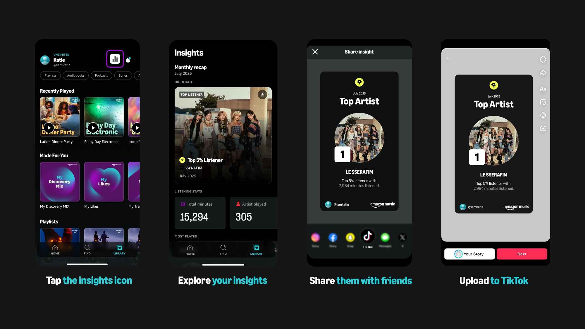 Ausgebaut: Die direkte Brücke zwischen Amazon Music und TikTok.