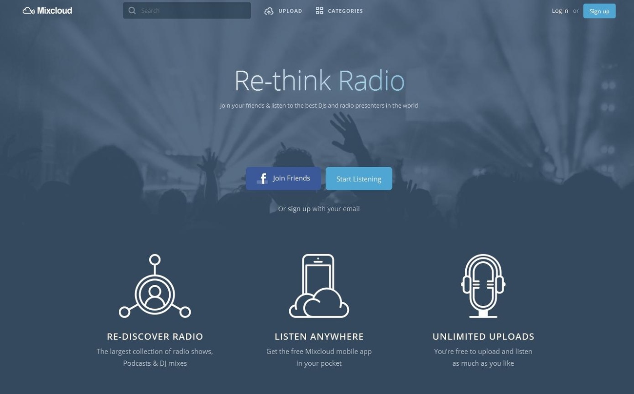 Bislang vor allem als Mitbewerber von SoundCloud am Markt präsent: der britische Streamingdienst Mixcloud sieht sich selbst als Alternative zum Radio