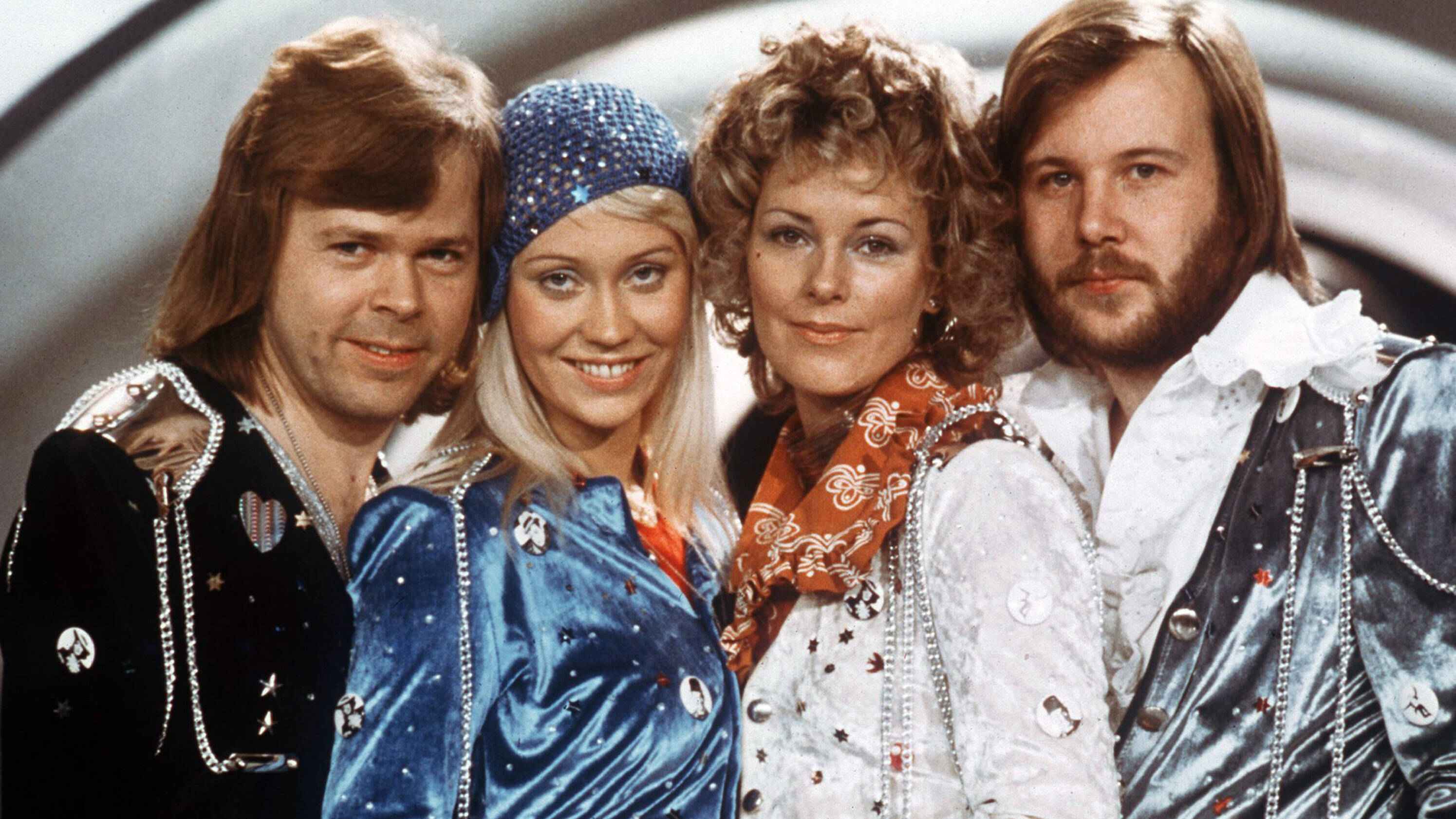 ABBA, etwa 1975 (von links): Björn Ulvaeus, Agnetha Fältskog, Anni-Frid Lyngstad und Benny Andersson.
