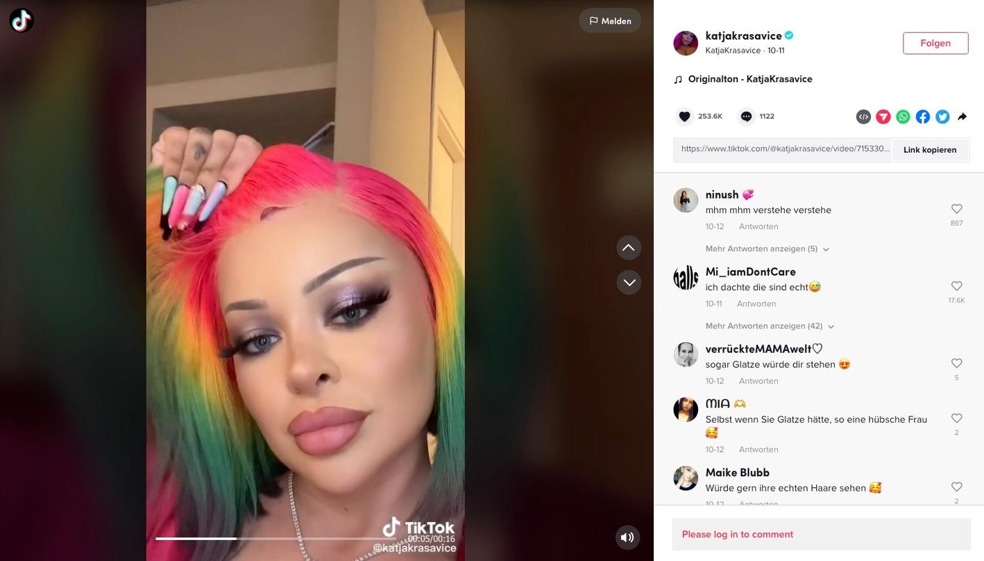 Ist dieses Jahr bei TikTok hierzulande der erfolgreichte weibliche Musik-Act: Katja Krasavice