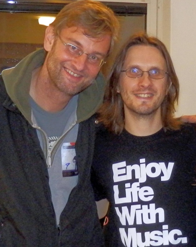 Wollen mit "Hand.Cannot.Erase" an die Spitze der Charts (von links): Martin Ruder und Steven Wilson