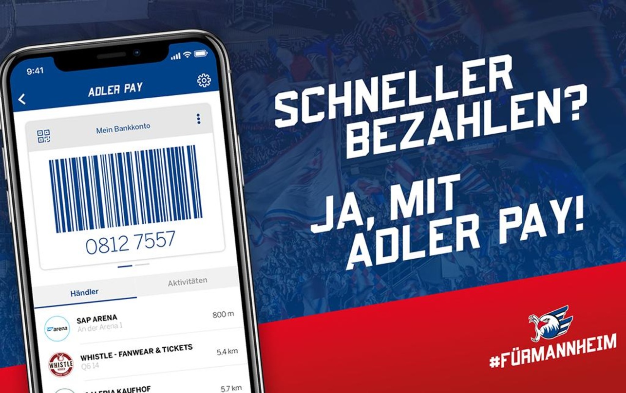Soll bargeldloses Bezahlen in der SAP Arena ermöglichen: eine App von Bluecode