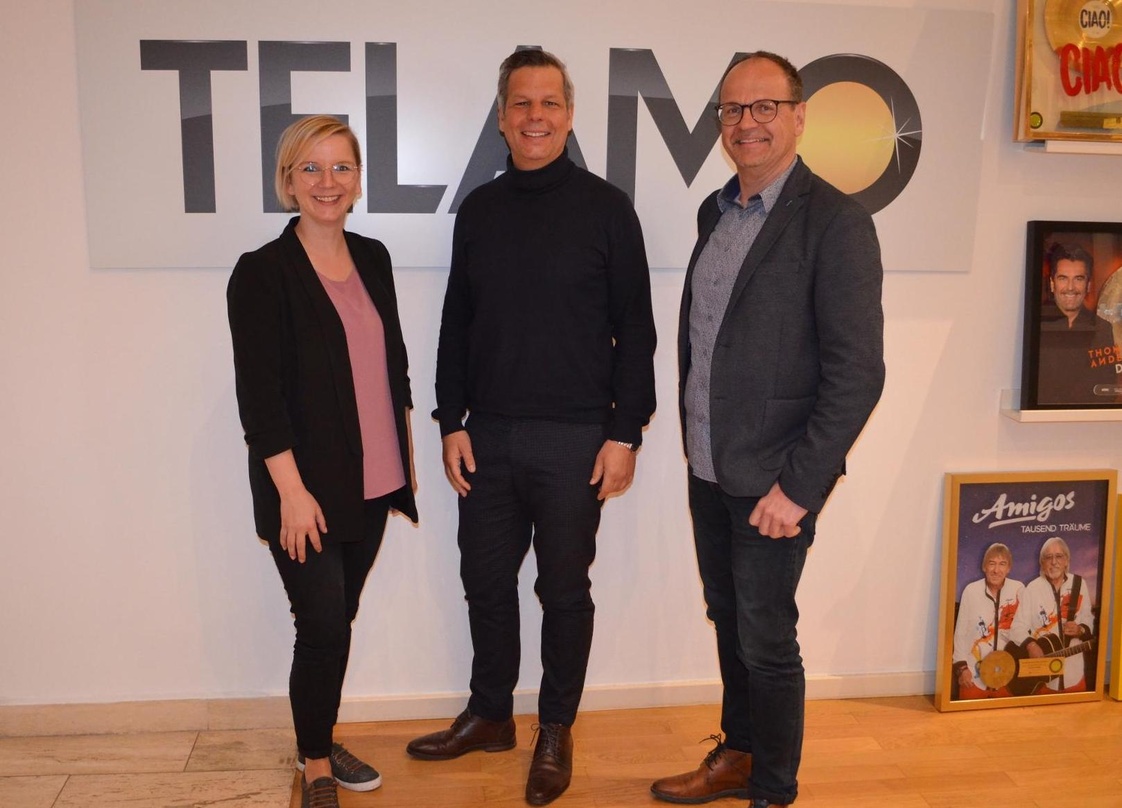 Trafen sich in München (von links): Sandra Bischof (General Managerin des kdg CD & DVD-Presswerks), Ken Otremba (Geschäftsführer Telamo) und Michael Hosp (CEO kdg)