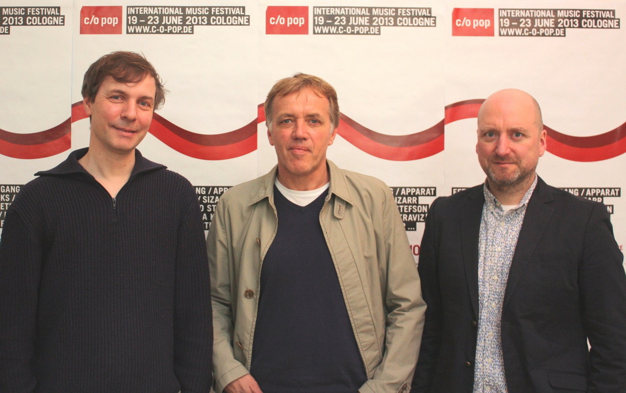 Stimmten am 11. April auf die c/o pop und C'n'B 2013 ein (von links): Tobias Thomas (Head of c/o pop booking), Norbert Oberhaus (CEO c/o pop Festival & C'n'B Convention) und Ralph Christop...