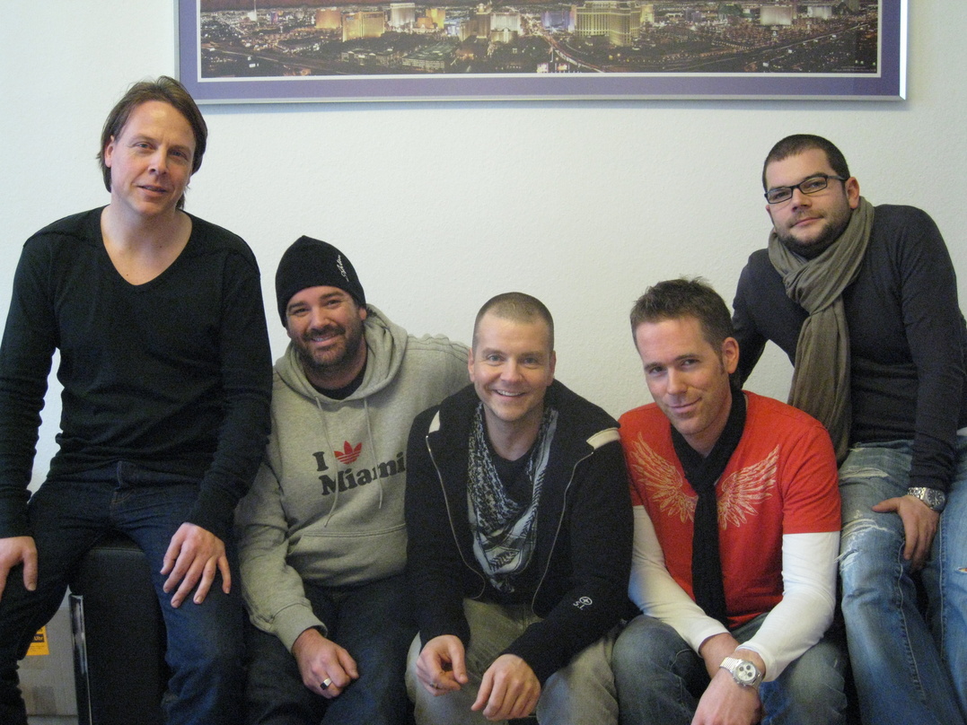 Neue Partner: Frank Klein, Stefan Dabruck (beide A&R WePlay), André Tegeler alias Moguai, Elmar Braun und Martin Königsmann (Punx)