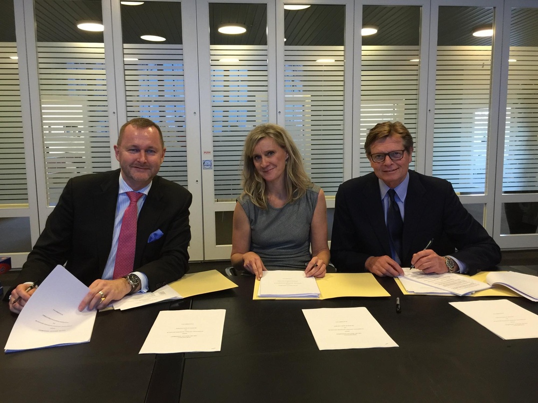 Neue Partner (von links). Carsten Drachmann (CEO ICE), Malin Jonsson (Managing Director NMP) und Hein van der Ree (CEO Buma/Stemra)