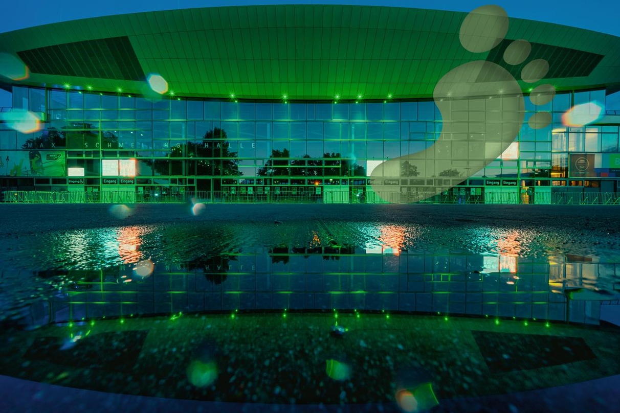 Beim Thema Nachhaltigkeit gut aufgestellt: die von Velomax betriebene Max-Schmeling-Halle in Berlin