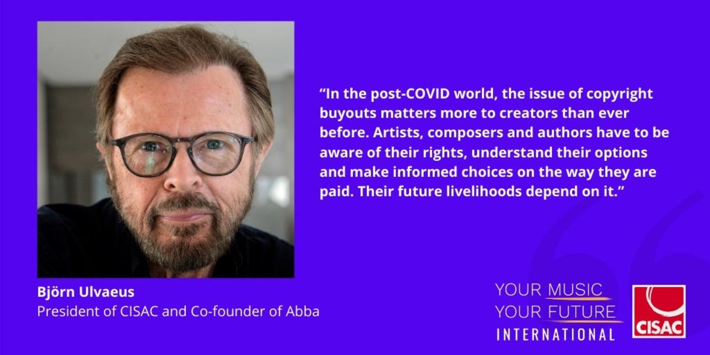 Unterstützt Your Music Your Future: CISAC-President Björn Ulvaeus