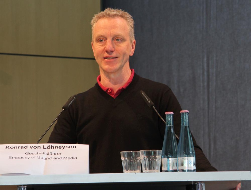 Hatte eine unterhaltsame Keynote im Gepäck: Konrad von Löhneysen, BVMI-Vorstandsmitglied und Gründer von Embassy of Sound & Music
