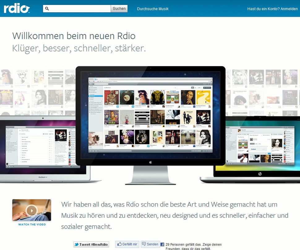 Bietet nun drei Millionen zusätzliche Songs: Rdio