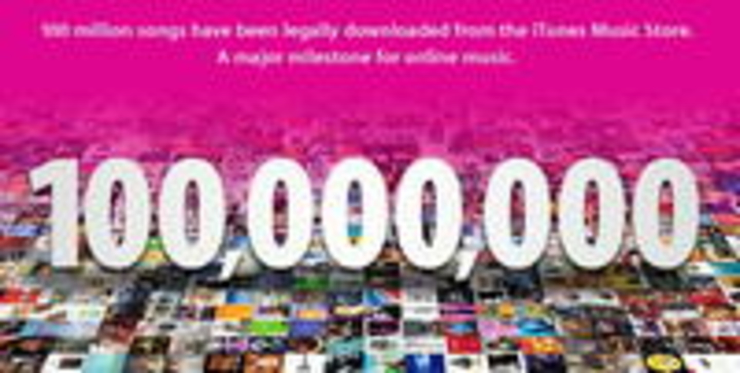 Es ist vollbracht: Apple verkauft 100 Mio. Downloads