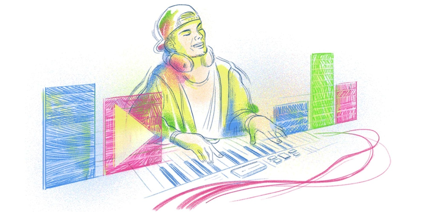 Startet ein Video zu Aviciis Hit "Wake Me Up": das Google Doodle am 8. September