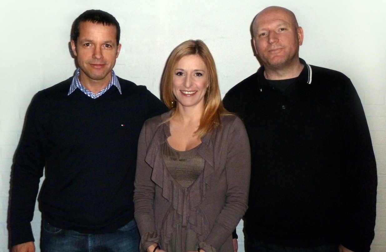 Neue Partner bei Warner Music: Steffen Müller (l., Managing Director Warner Music Entertainment Central Europe), Stefanie Hertel und Stefan Ultsch (Head of Teldec).