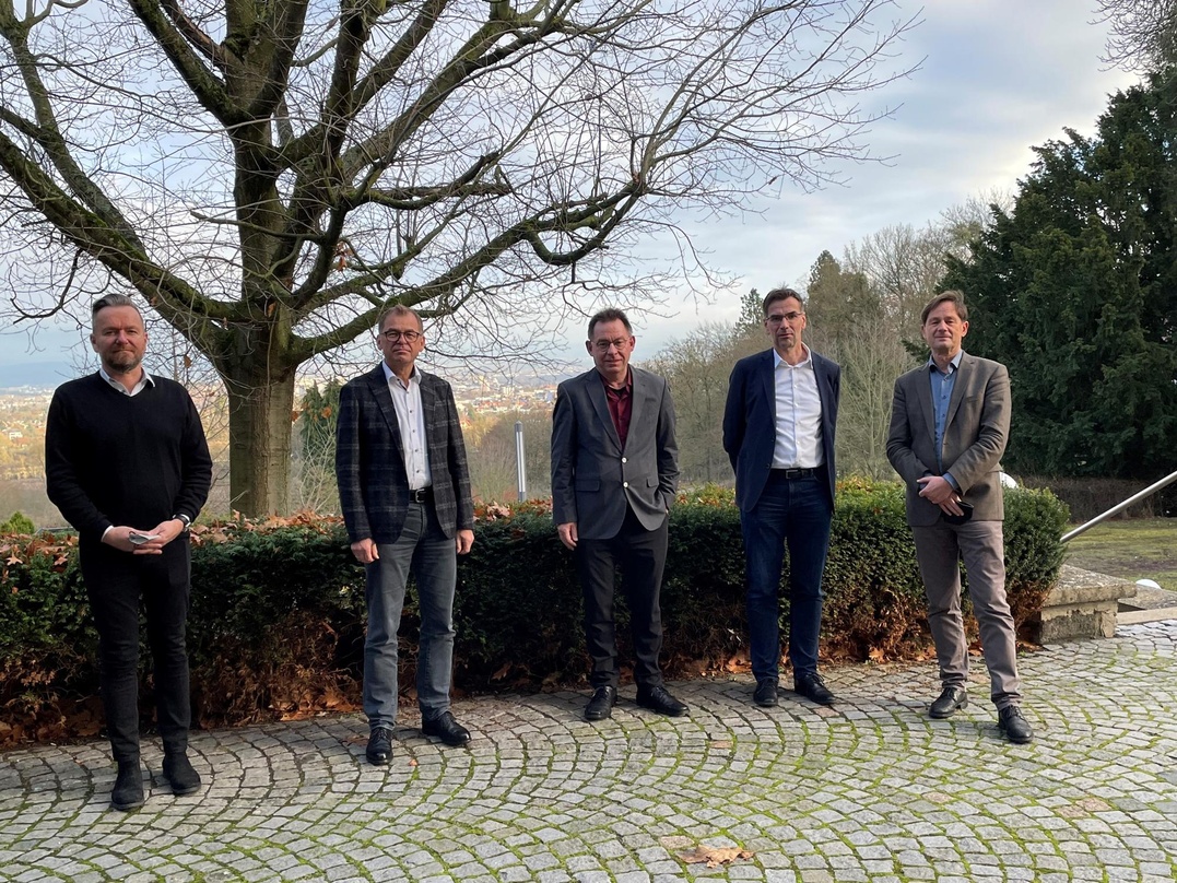 Bilden den Verwaltungsrat der VG Musikedition (von links): Friedemann M. Strube (Strube Verlag), Thomas Sertl (Schott Music), Wolfgang Hering (Liedermacher), Sebastian Mohr (Breitkopf & Hä...