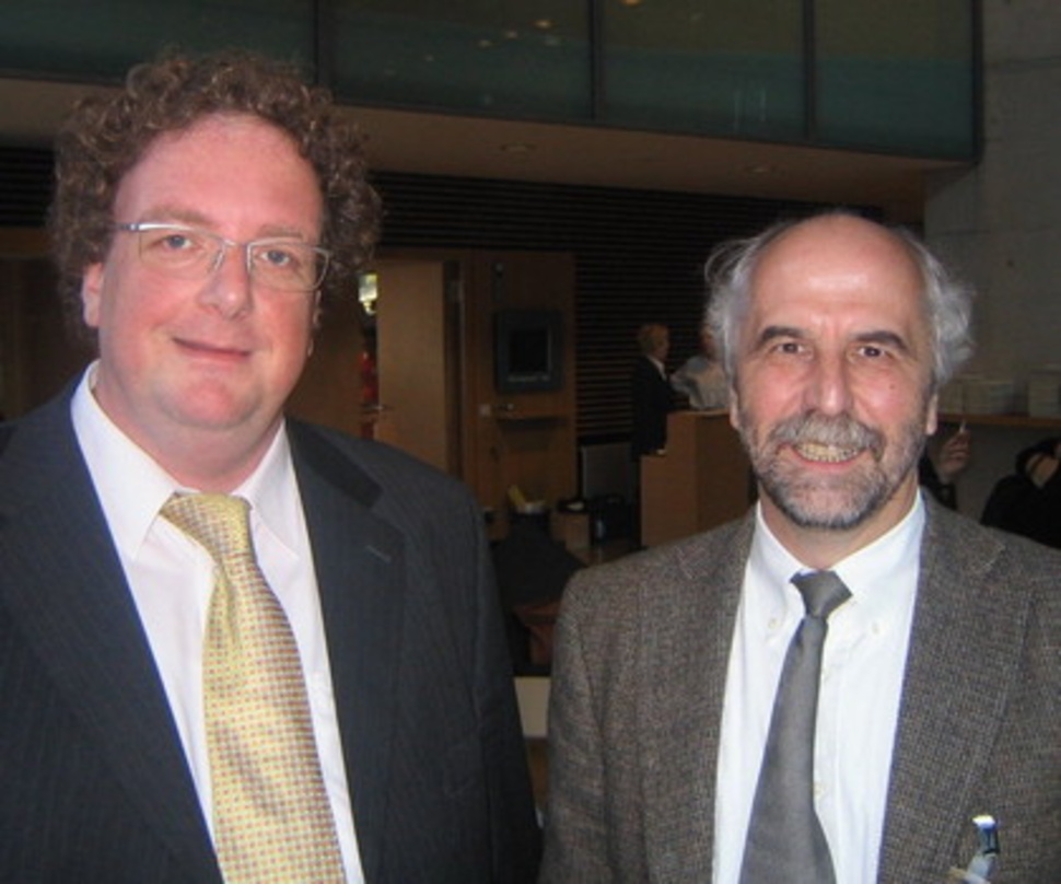 Schulterschluss der Kreativen: Olaf Zimmermann (Kulturrat, l.) und Peter Zombik