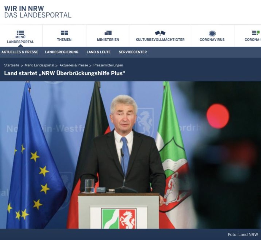 Will mit der Überbrückungshilfe Plus Soloselbstständige und Freiberuflern helfen: NRW-Wirtschaftsminister Andreas Pinkwart