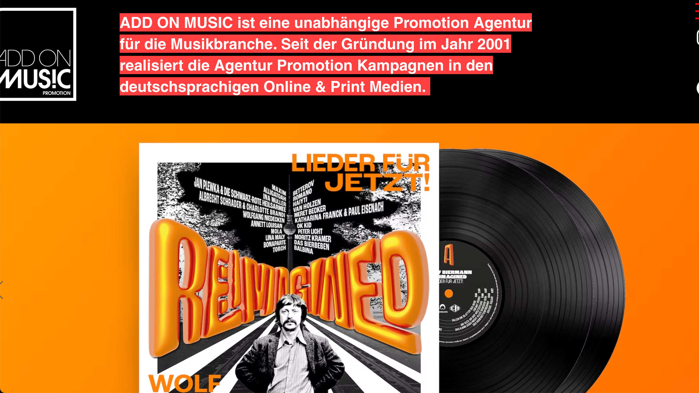 Überarbeitet: Add On Music verpasst sich eine neue Website.