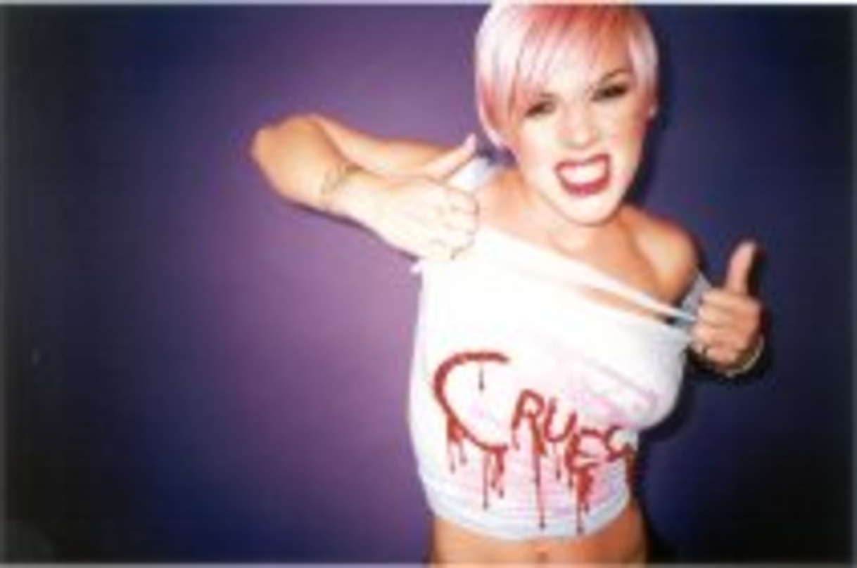Teil der gemeinsamen Promotion-Aktivitäten von Lycos und BMG: US-Sängerin Pink
