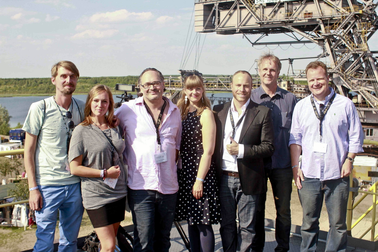 Umweltbewusst auf dem Melt!-Festival (v.l.n.r.): Stefan Lehmkuhl (Melt! Booking), Finja Goetz (M!Eco/Melt! Festival), Prof. Dr. Fritz Reusswig (Potsdam Institut für Klimafolgenforschung), ...