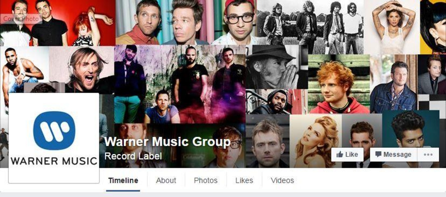 Testen ein neues Feature: Facebook und Warner Music