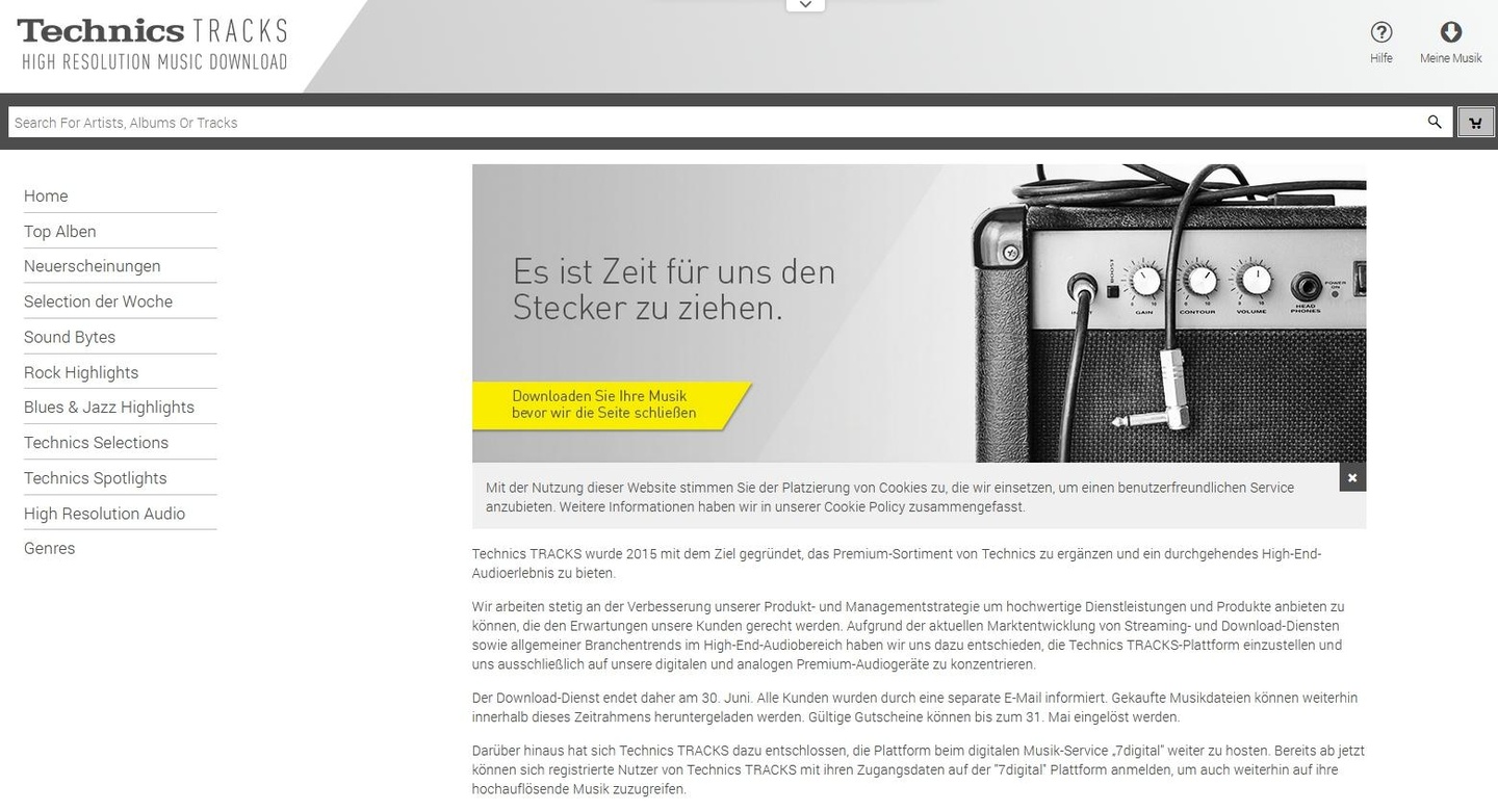 Auslaufmodell: Angesichts weltweit einbrechender Umsätze mit Musikdownloads zieht Panasonic beim Downloadshop seiner Technics-Tochter den Stecker