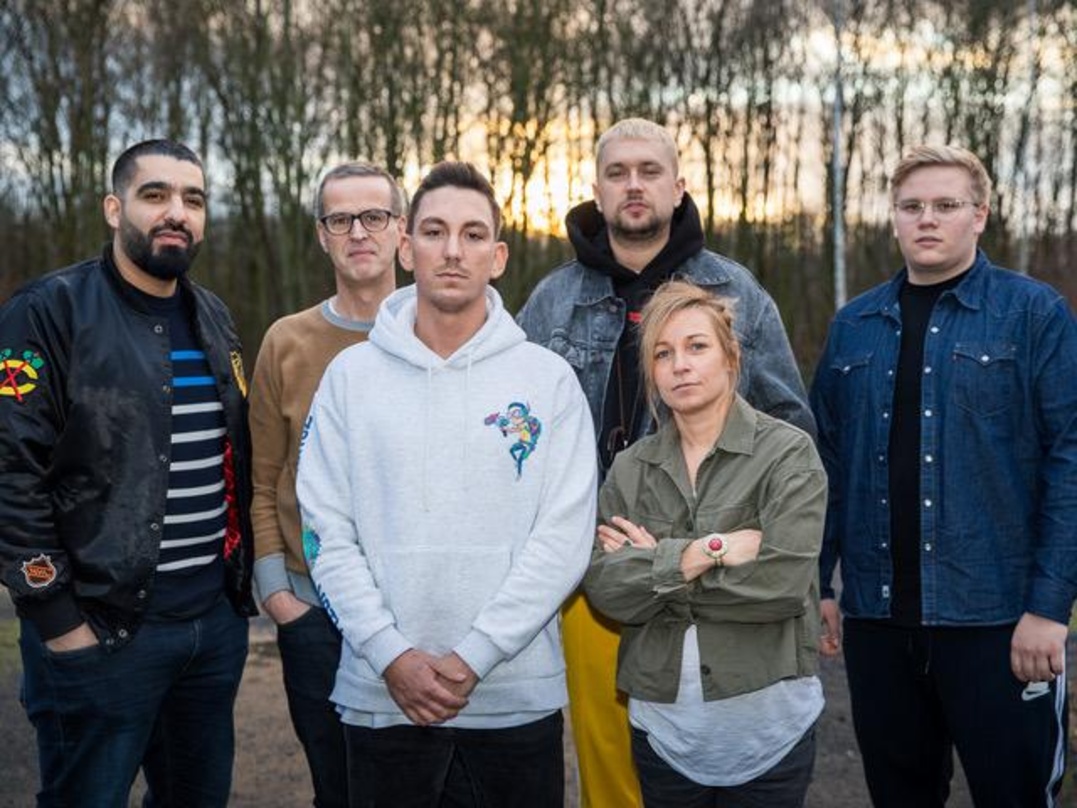 Wollen mit Futura die Zukunft zusammen erfolgreich gestalten (von links): Fard, Frank Stratmann, Miksu, Macloud, Ulrike Haußknecht und Lucas Teuchner