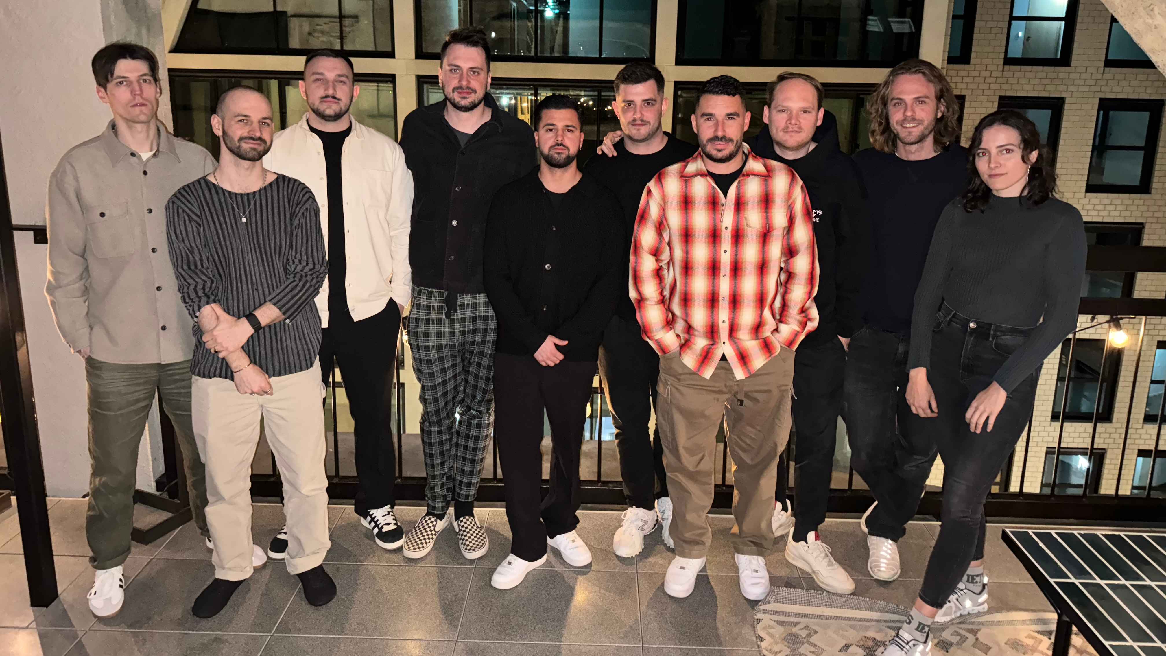 Feierten im Veronika in Berlin (von links): Jens Schneider, Joe Jäger, Tim Brückner, Jules Kalmbacher, Giovanni Acri (alle Good Kid Publishing), Marcel Valin (BMG), Moritz Schunk (Good Kid...
